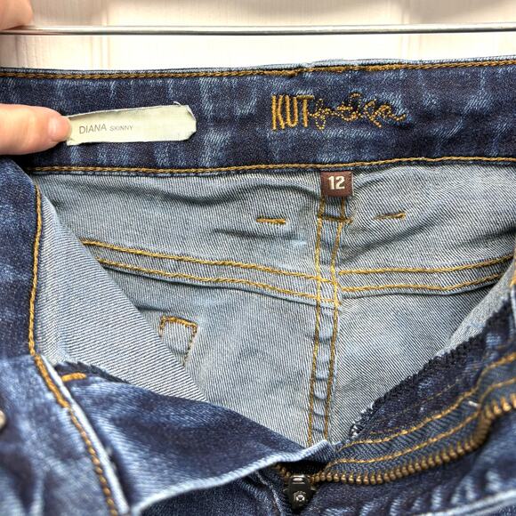Kut From The Kloth, Diana Skinny, Dark Wash, Mid Rise, Women's Size 12 - Picture 2 of 3